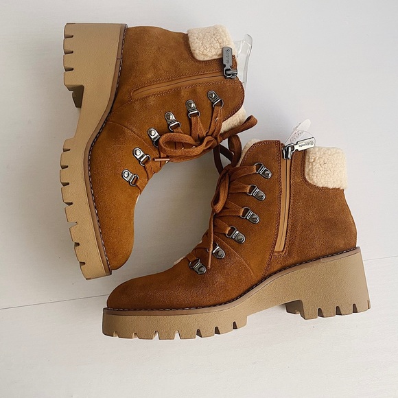 ✨New BLONDO Devin Waterproof Suede Booties Camel 8 - Picture 7 of 12